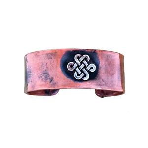 ブレスレット　アクセサリ—　アメリカ1カフスブレスレットケルトrustic 1 wide solid copper cuff bracelet celtic tribal design made in usa