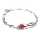 【送料無料】ブレスレット アクセサリ- myiddrブレスレット316ポンド4mmmyiddr custom engraved medical bracelet 316l steel drop 4mm