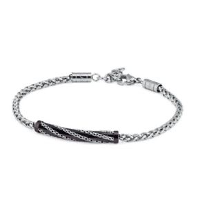 【送料無料】ブレスレット　アクセサリ—　メンズブレスレットメトロポリタンコレクションスチールレアルmens brosway braceletmetropolitan collection steel 316lbrl15