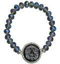 【送料無料】ブレスレット　アクセサリ—　パールクリスタルストレッチブレスレットkirks folly seaview moon mother of pearl crystal stretch bracelet cosmic purple