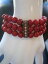 【送料無料】ブレスレット　アクセサリ—　リバーシブルビーズパラダイスストレッチブレスレットkirks folly signed reversible red bead paradise love peace stretch bracelet