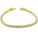 yzuXbg@ANZT?@CG[S[hX^[OVo[ejXuXbg18k yellow gold sterling silver classic white crystals cz womens tennis bracelet