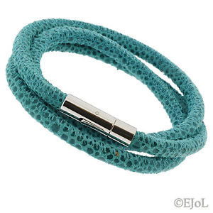 【送料無料】ブレスレット アクセサリ— レディースターコイズグリーンレザーラップブレスレットバッグwomens turquoise green 3 ...
