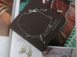 【送料無料】ブレスレット　アクセサリ—　クリスタルビーズスターリングシルバーブレスレットsilpada crystal bead and sterling silver ankle bracelet