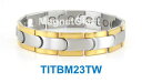 【送料無料】ブレスレット アクセサリ- ゴールドメンズチタニウムブレスレットガウスgold amp; silver high power mens magnetic titanium bracelet 5000 gauss magnets