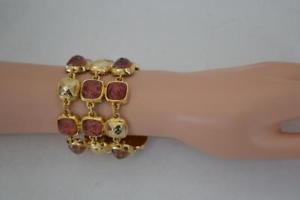 yzuXbg@ANZT?@XsNNX^`F[uXbgkara by kara ross pink crystal goldtone three row chain bracelet 8