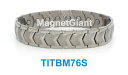 【送料無料】ブレスレット アクセサリ— シルバーメンズチタニウムブレスレットガウスsilver high power mens magnetic titanium bracelet 5000 gauss magnets(4)