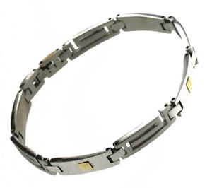 【送料無料】ブレスレット アクセサリ— メンズスティールブレスレットブレスレットイタリアmens steel bracelet 18ct gold ...
