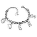 【送料無料】ブレスレット　アクセサリ—　ステンレススチールブレスレットguess jewels stainless steel bracelet with charms letters ubb28020s