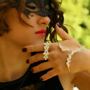 【送料無料】ブレスレット アクセサリ— シルバーハンドカフブレスレットリングハーネススレーブパームcharm silver hand cuff bracelet statement finger ring harness slave palm jewelry(4)