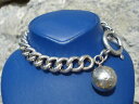 【送料無料】ブレスレット アクセサリ— アンティークシルバーブレスレットbeautiful little antique silver bracelet with charm(4)