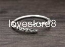 【送料無料】ブレスレット アクセサリ— スターリングシルバーレトロファッションブレスレット listingpure s925 sterling silver retro fashion individuality popular opening bracelet(4)