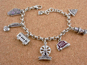 【送料無料】ブレスレット　アクセサリ—　ブライトンシルバーイリノイブレスレットポーチミントbrighton silver illinois state charm bracelet ~ mint in pouch