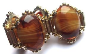 yzuXbg@ANZT?@S[hJ[uXbgJ{V^CK[ACS[WXre[Wold gold color bracelet cabochon tigers eye gorgeous rare jewel vintage 1874