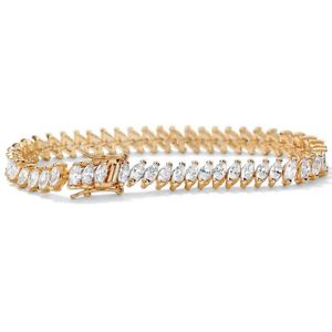 【送料無料】ブレスレット アクセサリ— kテニスブレスレット1325 tcw cz 14k goldplated tennis bracelet 7 14