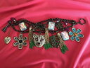 【送料無料】ブレスレット　アクセサリ—　ジョンソンジャングルフィーバークリスタルデイジーブレスレットbetsey johnson jungle fever crystal paved cougar leopard cat daisy bracelet rare