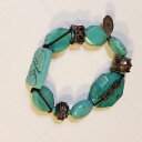 【送料無料】ブレスレット　アクセサリ—　スターリングシルバーターコイズブレスレットマグネシアストレッチsilpada sterling silver turquoise stretch bracelet b2162 howlite magnesite