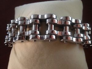 【送料無料】ブレスレット　アクセサリ—　ステンレススチールブレスレットリンクチェーンリザーブstainless steel bracelet xxl link curb chain 23cm 200 gramm reserve ab10