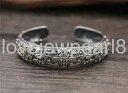 【送料無料】ブレスレット アクセサリ— スターリングシルバーレトロパターンブレスレットpure s925 sterling silver retro god beast feastful opening pattern bracelet(4)
