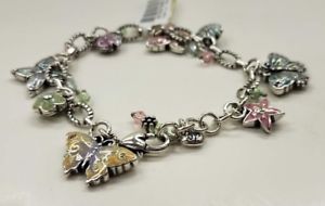 【送料無料】ブレスレット　アクセサリ—　ブライトンブレスレットタグbrighton flutter butterfly charm bracelet j34192 nwt with tag retired