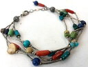 【送料無料】ブレスレット アクセサリ— ストランドコーラルターコイズシルバーラピスジャスパーブレスレットsilpada 4 strand 8 coral turquoise stone 925 silver b0788 lapis jasper bracelet