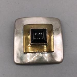 ̵ۥ֥쥹åȡꡡӥơ른ȥݥɥåȥꥫvintage argent sterling cuivre jet broche sign fait aux usa