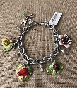 【送料無料】ブレスレット　アクセサリ—　ブライトンブレスレットカタツムリカエルbrighton marvels charm bracelet snail frog bee ladybug nwt