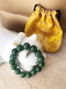 【送料無料】ブレスレット アクセサリ— シルクレッドゴールドポーチヒスイブレスレットauth jade bean bracelet with silk red gold pouch(4)