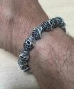 yzuXbg@ANZT?@X^[OVo[uXbg925 sterling silver paved skulls bracelet for men 3581