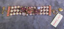 【送料無料】ブレスレット　アクセサリ—　ジョンソンパールクリスタルブレスレットドルnwt betsey johnson purple pearl crystal floral fall follies toggle bracelet 125