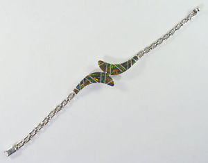 【送料無料】ブレスレット アクセサリ— 87g950オパール786950 fine silver red opal bracelet 6 78 long 87g