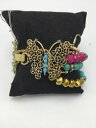 【送料無料】ブレスレット　アクセサリ—　ドルジョンソンブレスレット125 betsey johnson boho goldtone butterfly multistone row bracelet bh9