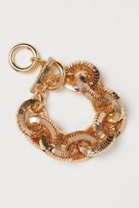 【送料無料】ブレスレット　アクセサリ—　モスキーノチェーンブレスレットmoschino x hamp;m sold out rare gold plated heavy chain bracelet