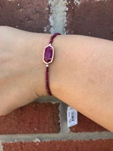 【送料無料】ブレスレット　アクセサリ—　スコットビーズブレスレットnwt kendra scott elaina beaded bracelet in maroon jade