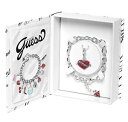 【送料無料】ブレスレット アクセサリ— ハートペンダントブレスレットシルバーguess charmbox heart pendant amp; bracelet ubs81001 silver(4)