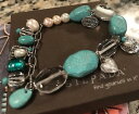 【送料無料】ブレスレット　アクセサリ—　スターリングシルバーライフブレスレットターコイズガールフレンドsilpada sterling silver turquoise pearl girlfriends for life conference bracelet