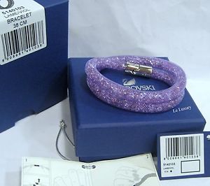 yzuXbg@ANZT?@XtXL[X^[_Xg_uuXbgTCYNX^swarovski 3d stardust mauve double bracelet size s crystal authentic mib 5140103