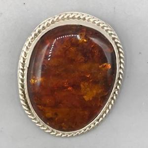 yzuXbg@ANZT?@re[WAWFgX^[OAuvintage argent sterling ambre broche