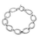 yzuXbg@ANZT?@X^[OVo[[v`F[NuXbgOsterling silver oval rope chain link bracelet 8 155mm 153 grams