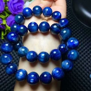 【送料無料】ブレスレット　アクセサリ—　ブレスレットnatural blue quartz crystal bracelet gemstone 1413mm aaaa