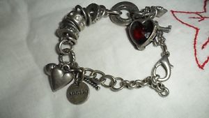 【送料無料】ブレスレット　アクセサリ—　ブレスレットレッドハートキーmiglio charm bracelet red heart, key amp; other charms reduced shipping