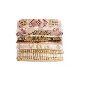 ヒパネマ 【送料無料】ブレスレット　アクセサリ—　ブラジルマルチローサイズ listingbracelet brazilian multirow * * hipanema roselovesize m 18 cm