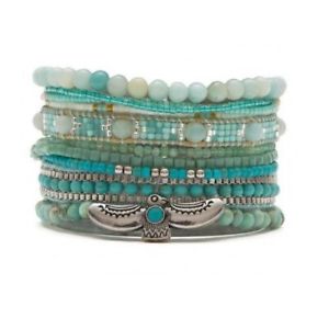 ヒパネマ 【送料無料】ブレスレット　アクセサリ—　リンクブレスレットコレクションアクアサイズ listingmultilink bracelet * hipanema * collection aquasize m 17 cm