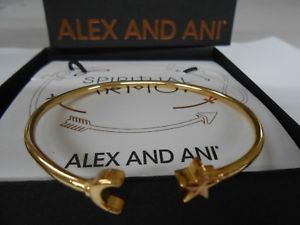 【送料無料】ブレスレット　アクセサリ—　アレックスカフブレスレットタグボックスカードalex and ani moon and star cuff bracelet 14kt gold plated with tag box card