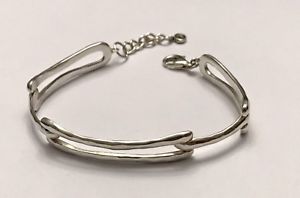 【送料無料】ブレスレット　アクセサリ—　トリプルリンクスターリングシルバーブレスレットエクステンダ silpada triple link sterling silver bracelet, 71 extender b3407 hammered