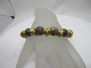 ブレスレット　アクセサリ—　ベロネーゼビーズブレスレットインチveronese 18k clad over sterling silver labradorite bead bracelet 8 inch