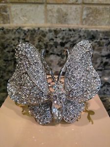 【送料無料】ブレスレット　アクセサリ—　バタフライカフブレスレットシルバーrare kirks folly limited edition destiny butterfly cuff bracelet silver toned