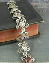 【送料無料】ブレスレット アクセサリ— ストーンスターリングシルバーリンクテニスブレスレットmulticolor stone sterling silver flower link tennis bracelet(4)