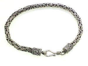 【送料無料】ブレスレット　アクセサリ—　ハンドメイドビザンチンブレスレットsterling silver hand made byzantine heavy bracelet