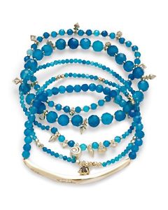 【送料無料】ブレスレット　アクセサリ—　スコットティールブレスレットnwt kendra scott supak bracelet in teal agate